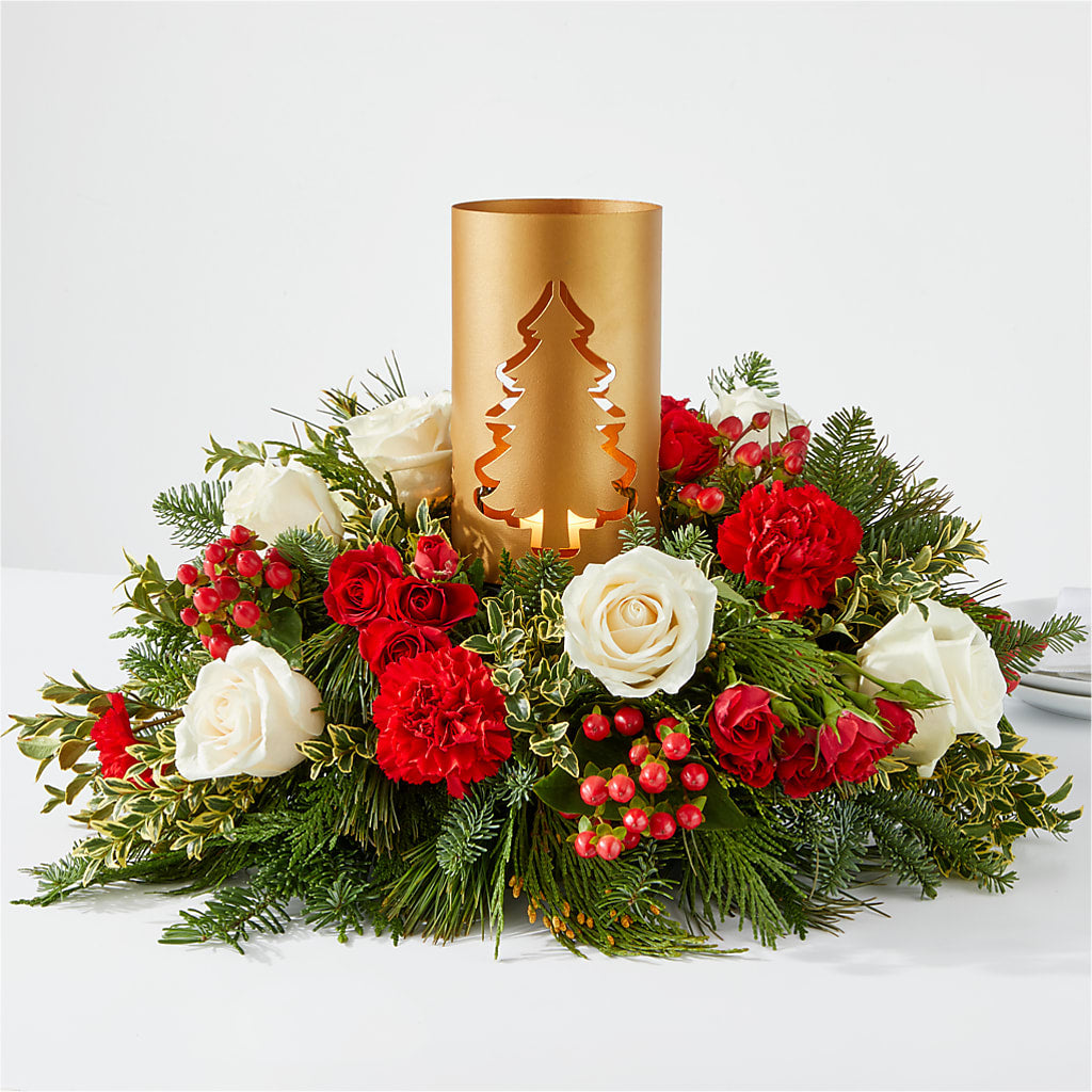 December Dreams Centerpiece – Hirzel Brothers Greenhouse, Toledo OH