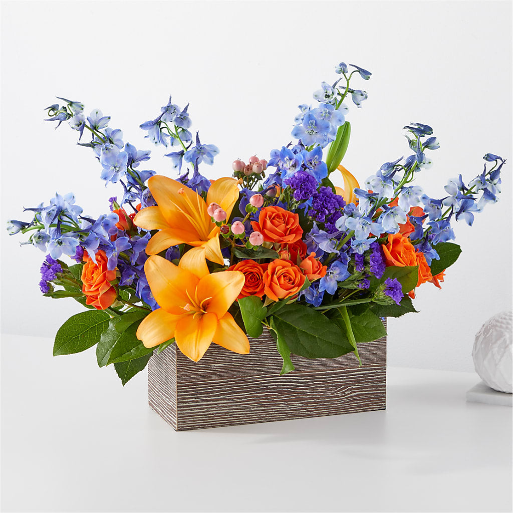 Radiant Citrus Box Bouquet – Hirzel Brothers Greenhouse, Toledo OH