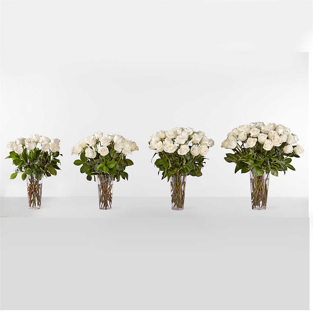 Long Stem White Rose Bouquet – Hirzel Brothers Greenhouse, Toledo OH