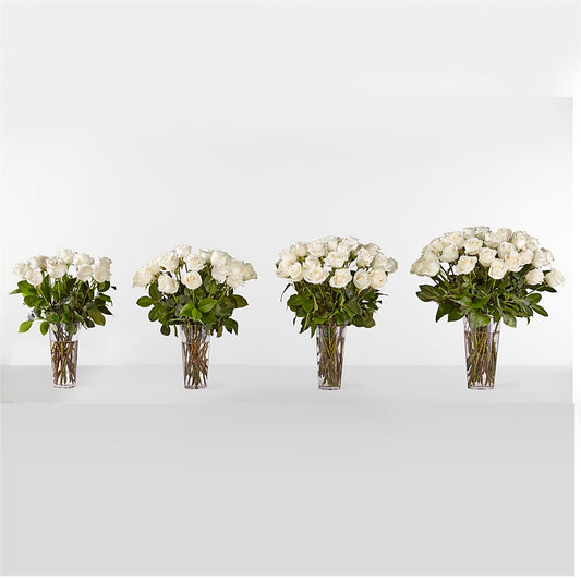 Long Stem White Rose Bouquet – Hirzel Brothers Greenhouse, Toledo OH