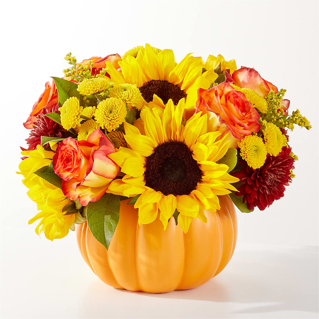 Golden Gourd Pumpkin Bouquet – Hirzel Brothers Greenhouse, Toledo OH