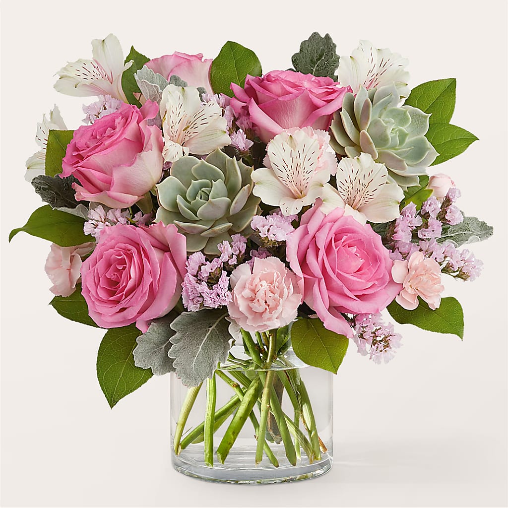 Dusty Rose Bouquet – Hirzel Brothers Greenhouse, Toledo OH