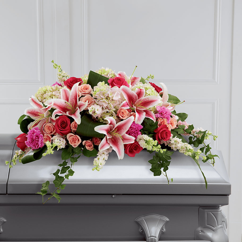 Splendid Grace Casket Spray – Hirzel Brothers Greenhouse, Toledo OH