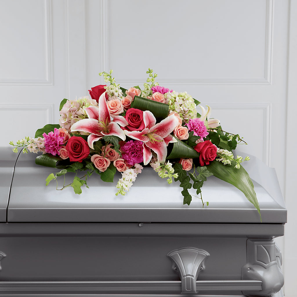 Splendid Grace Casket Spray – Hirzel Brothers Greenhouse, Toledo OH
