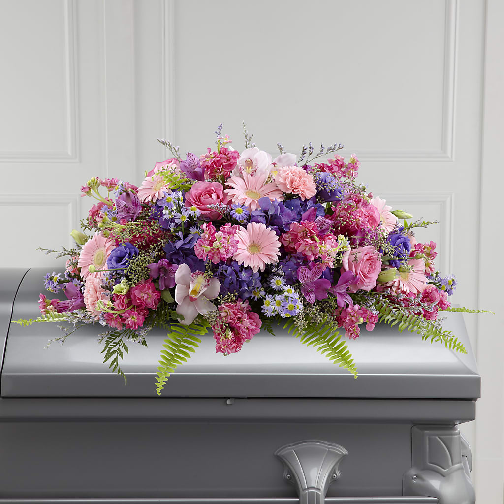 Glorious Garden Casket Spray – Hirzel Brothers Greenhouse, Toledo OH