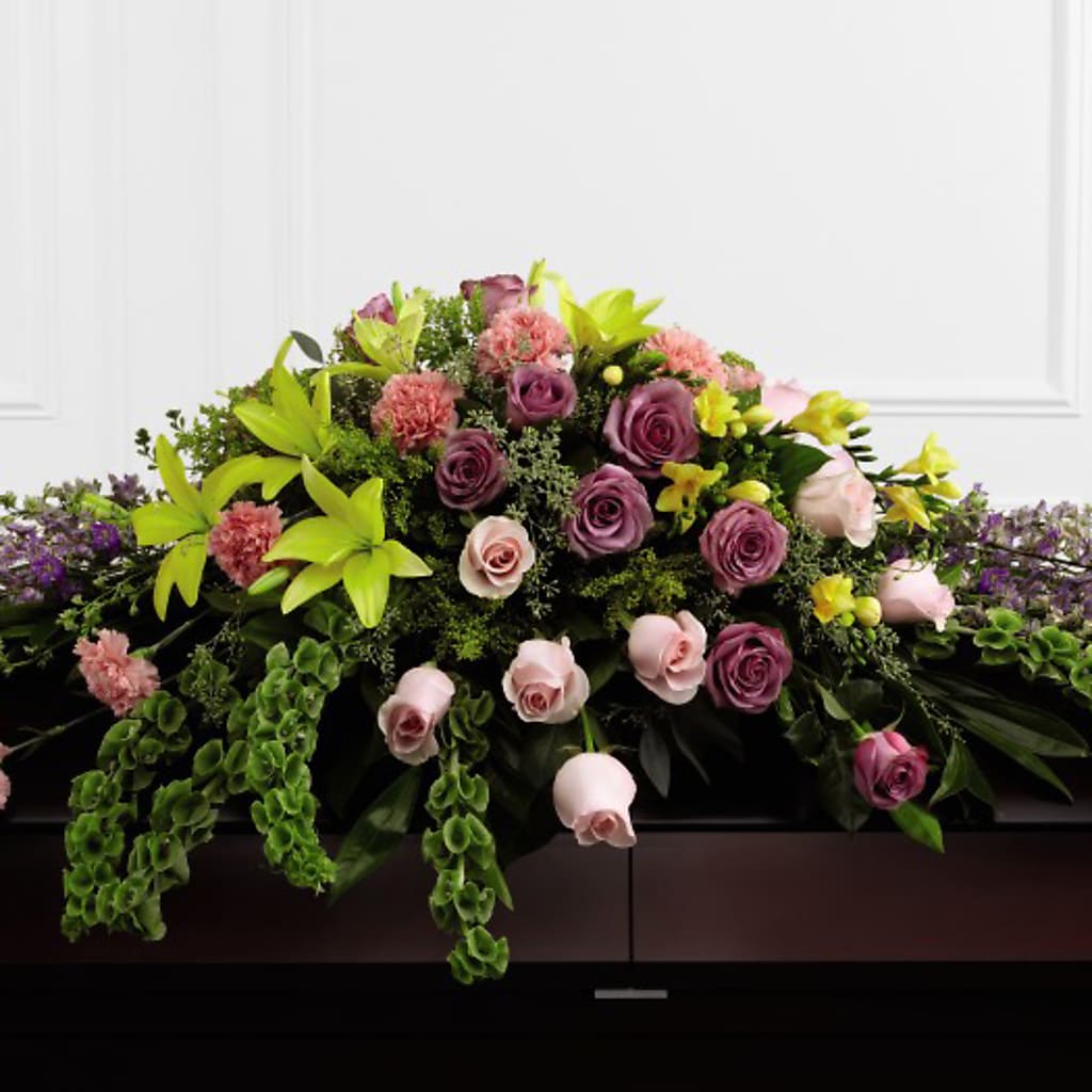 Forever Beloved Casket Spray – Hirzel Brothers Greenhouse, Toledo OH