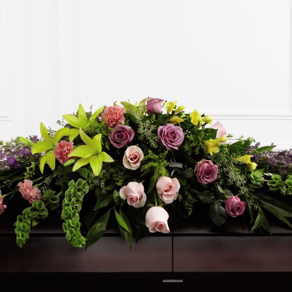 Forever Beloved Casket Spray – Hirzel Brothers Greenhouse, Toledo OH