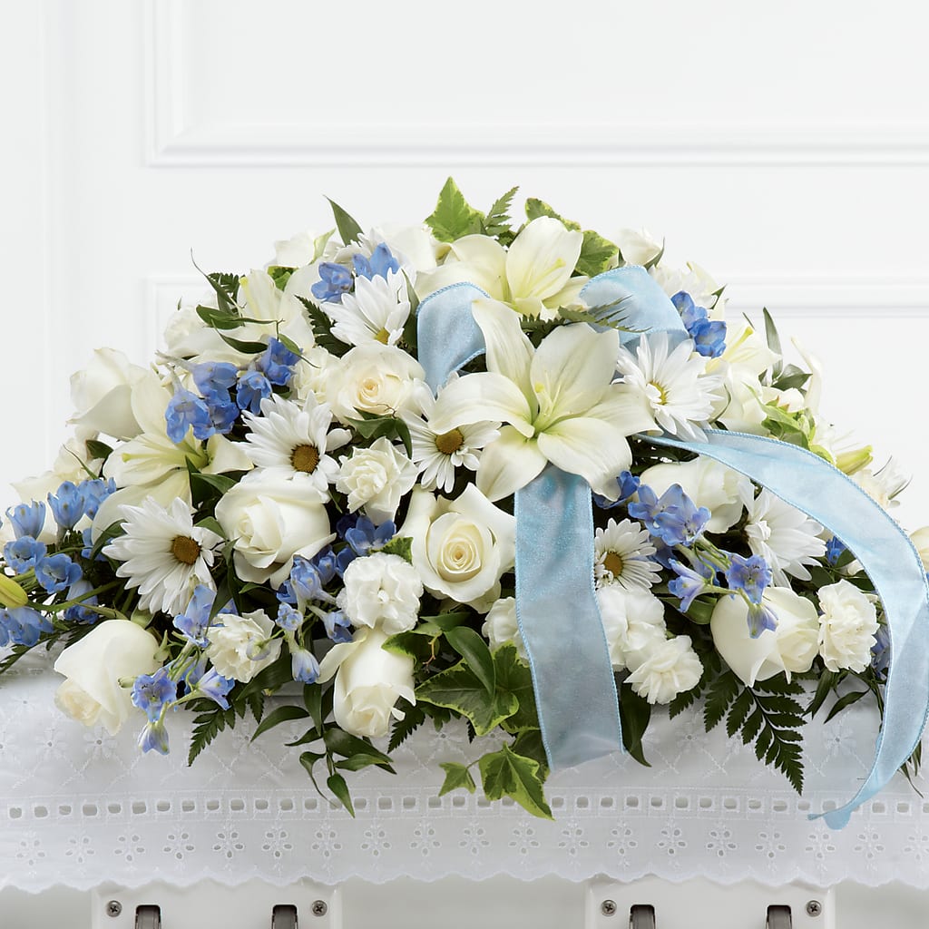 Tender Treasure Casket Spray – Hirzel Brothers Greenhouse, Toledo OH