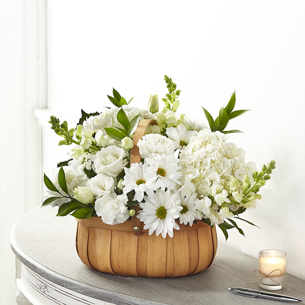 Pure Ivory Basket – Hirzel Brothers Greenhouse, Toledo OH
