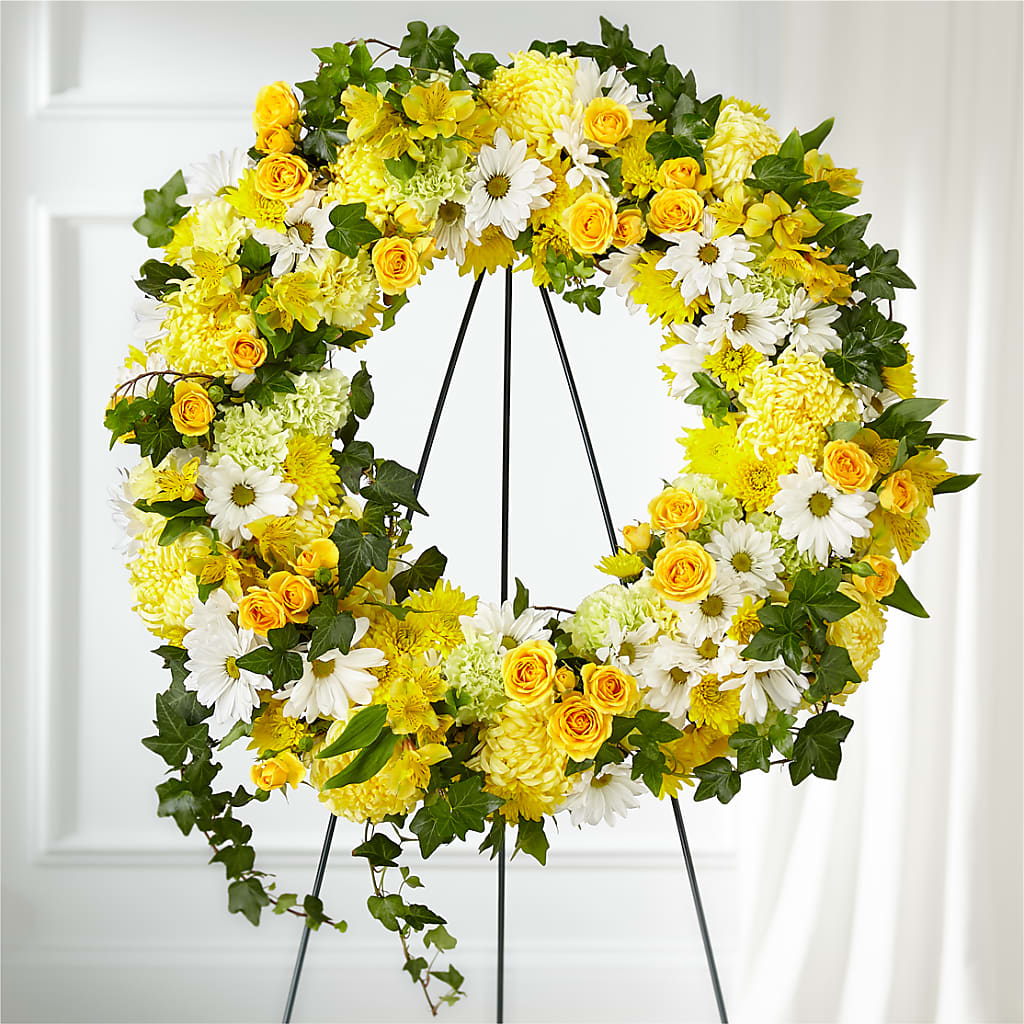 Golden Remembrance Wreath – Hirzel Brothers Greenhouse, Toledo OH