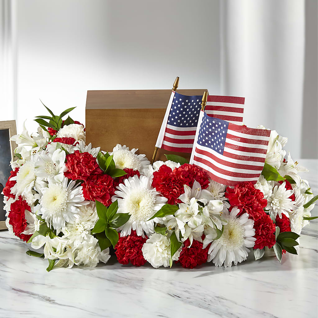Spirit of Patriotism Cremation Adornment – Hirzel Brothers Greenhouse, Toledo OH