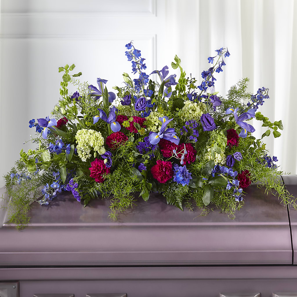 Always Treasured Casket Spray – Hirzel Brothers Greenhouse, Toledo OH