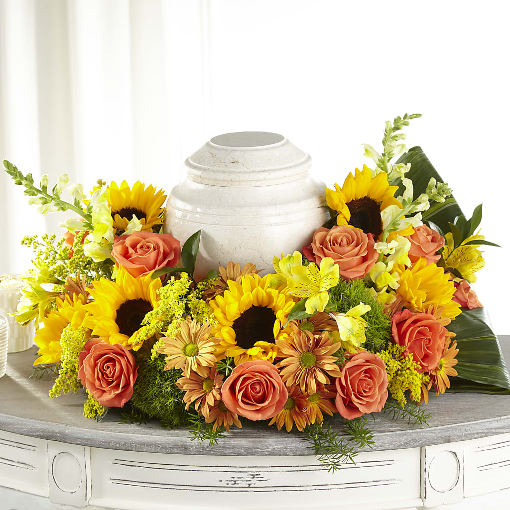 Faithful Sunflower Cremation Adornment – Hirzel Brothers Greenhouse, Toledo OH
