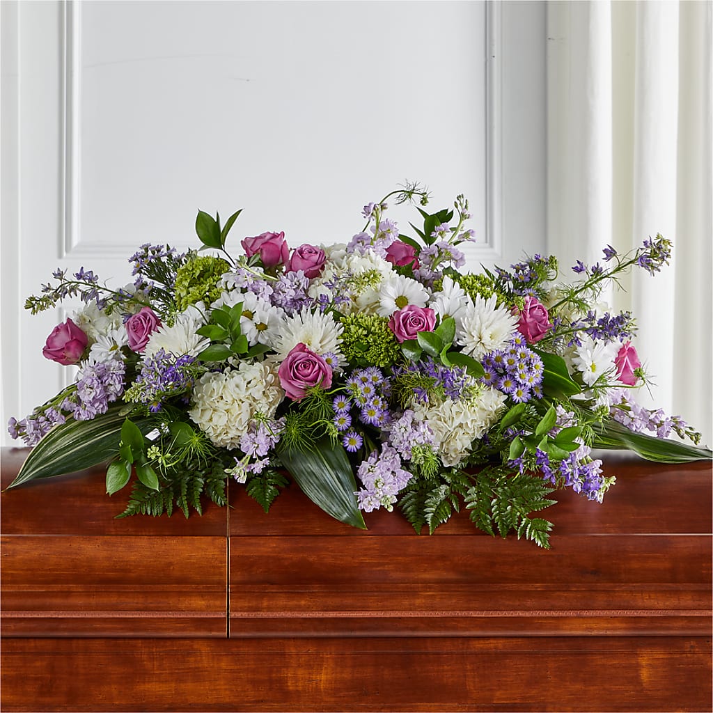 Meadows of Serenity Casket Spray – Hirzel Brothers Greenhouse, Toledo OH
