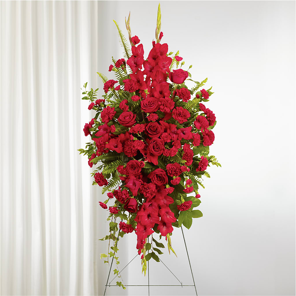 From the Heart Standing Spray – Hirzel Brothers Greenhouse, Toledo OH