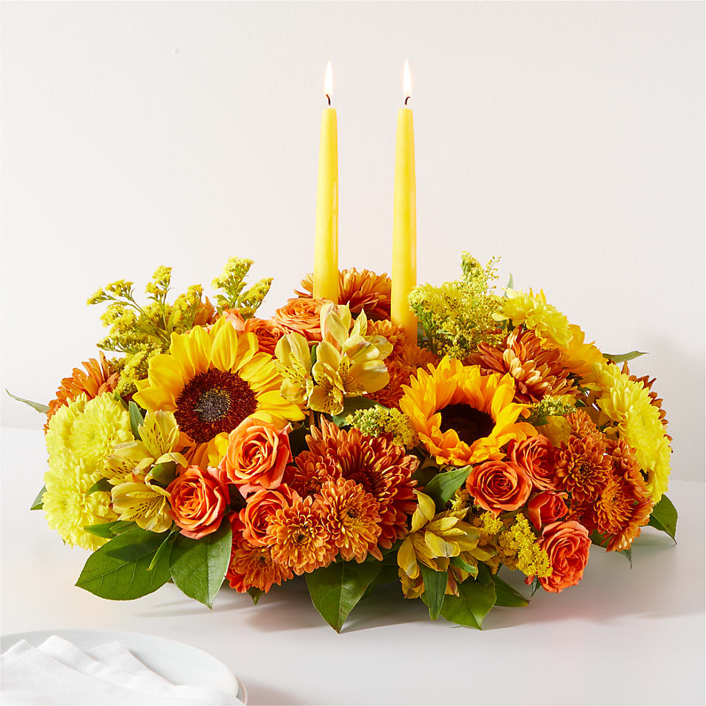 Autumn Harmony Centerpiece – Hirzel Brothers Greenhouse, Toledo OH