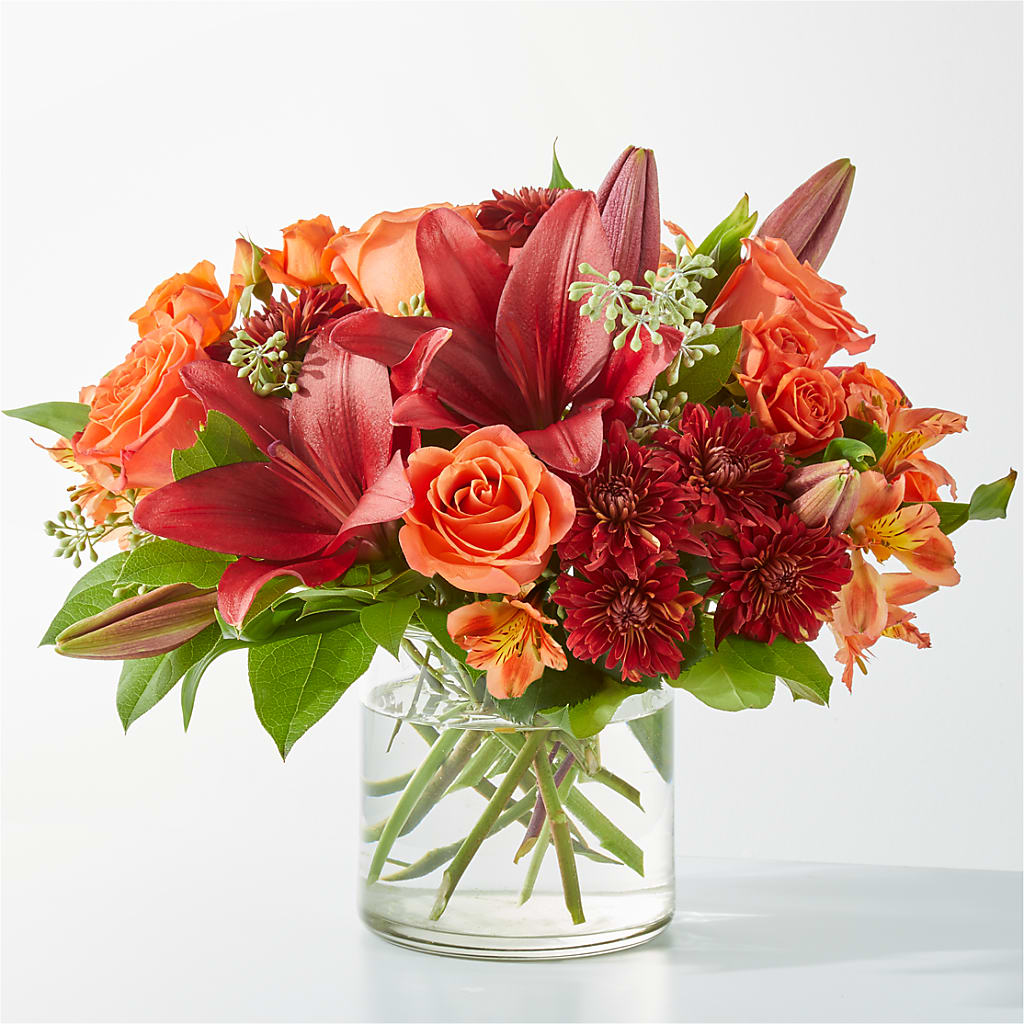Crimson Leaves Bouquet – Hirzel Brothers Greenhouse, Toledo OH