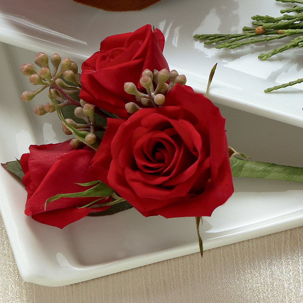 Red Spray Rose Boutonniere – Hirzel Brothers Greenhouse, Toledo OH