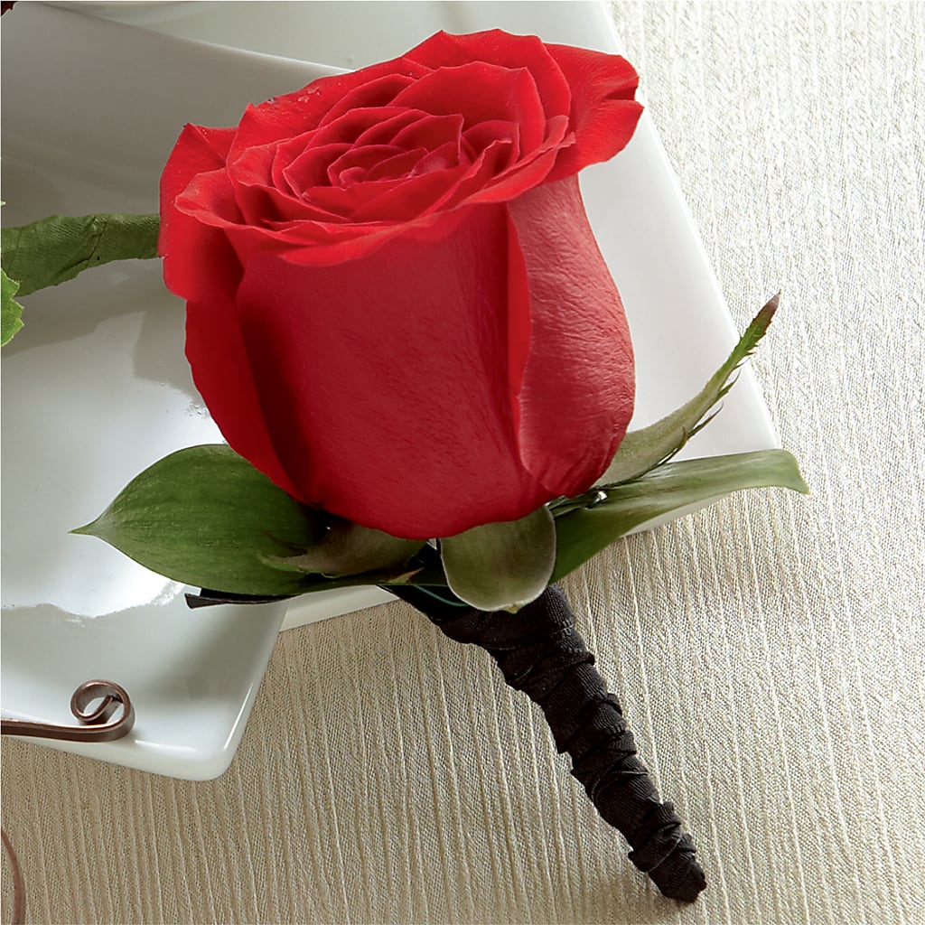Red Rose Boutonniere – Hirzel Brothers Greenhouse, Toledo OH