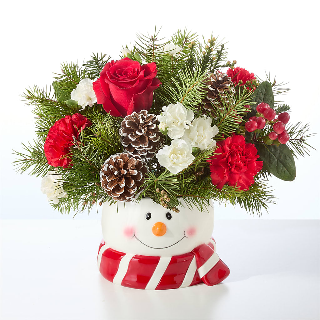 Jolly Snowman Bouquet –  Hirzel Brothers Greenhouse, Toledo OH