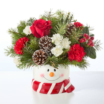 Jolly Snowman Bouquet –  Hirzel Brothers Greenhouse, Toledo OH