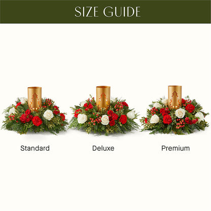 December Dreams Centerpiece –  Hirzel Brothers Greenhouse, Toledo OH