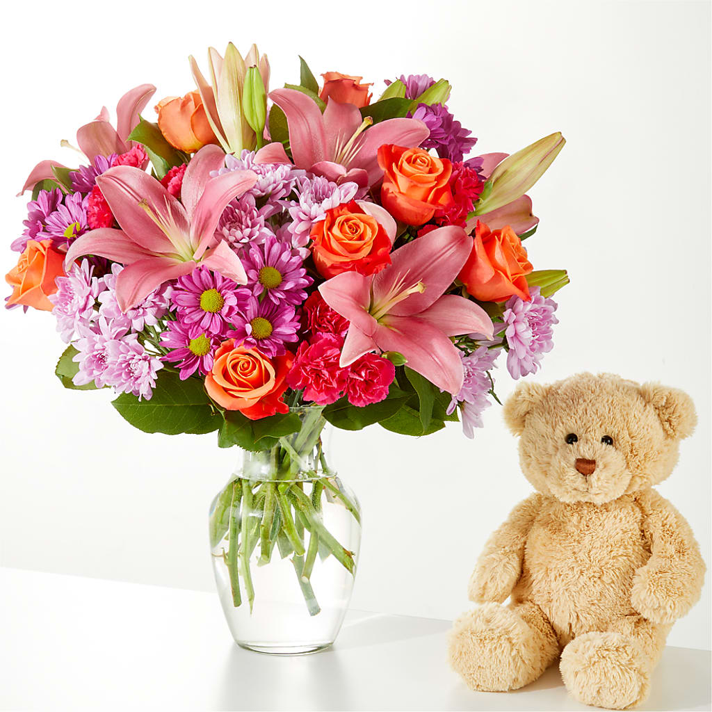 One and Only Bouquet and Bear Bundle –  Hirzel Brothers Greenhouse, Toledo OH