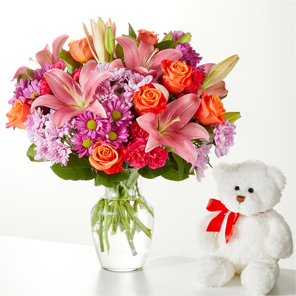 One and Only Bouquet and Bear Bundle –  Hirzel Brothers Greenhouse, Toledo OH
