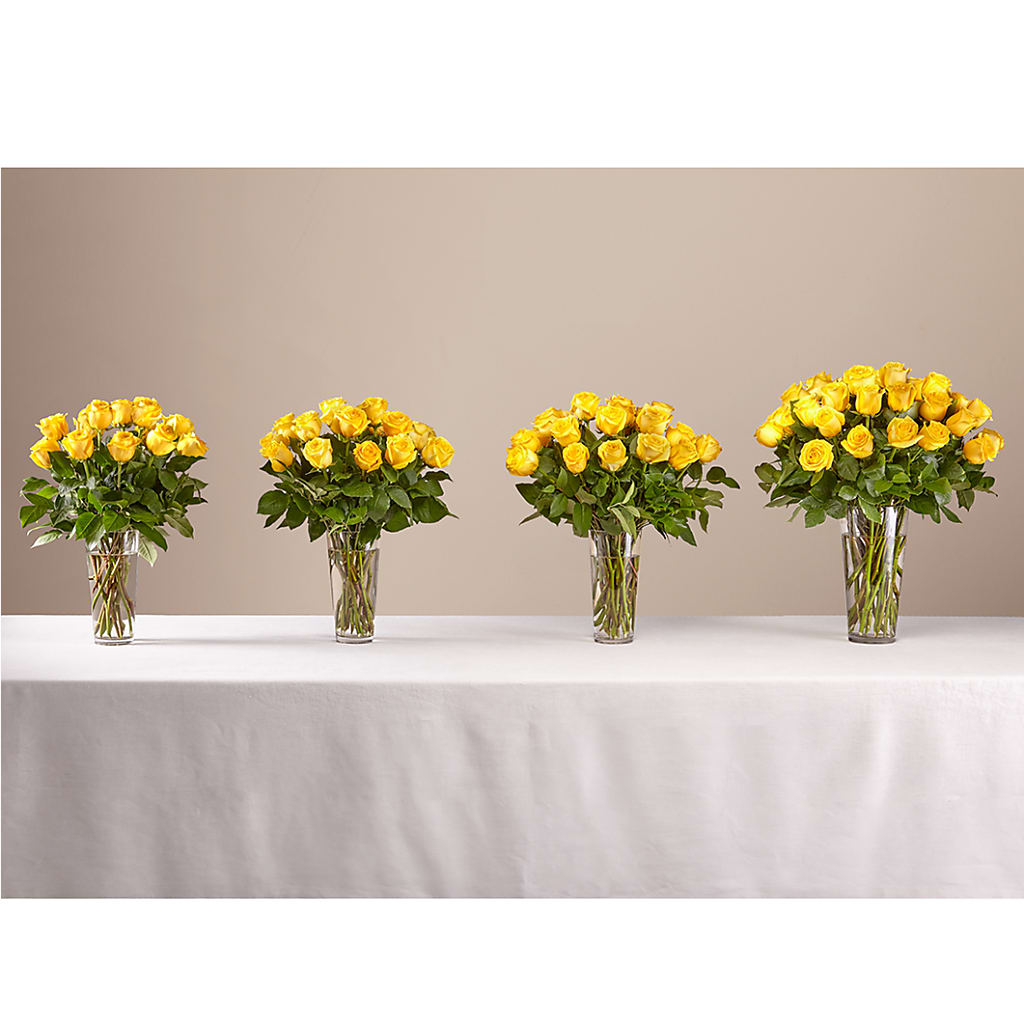Long Stem Yellow Rose Bouquet –  Hirzel Brothers Greenhouse, Toledo OH