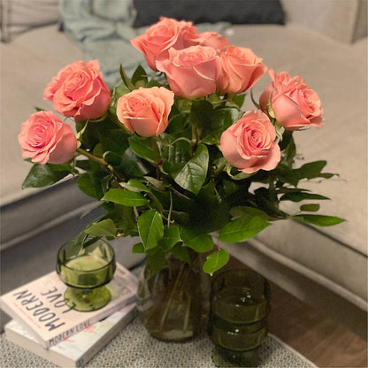 Long Stem Pink Rose Bouquet –  Hirzel Brothers Greenhouse, Toledo OH