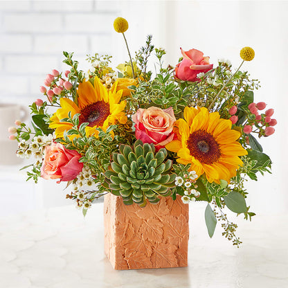 Sunflower Season Bouquet –  Hirzel Brothers Greenhouse, Toledo OH
