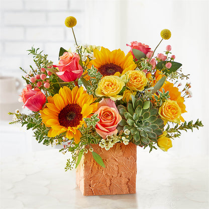 Sunflower Season Bouquet –  Hirzel Brothers Greenhouse, Toledo OH