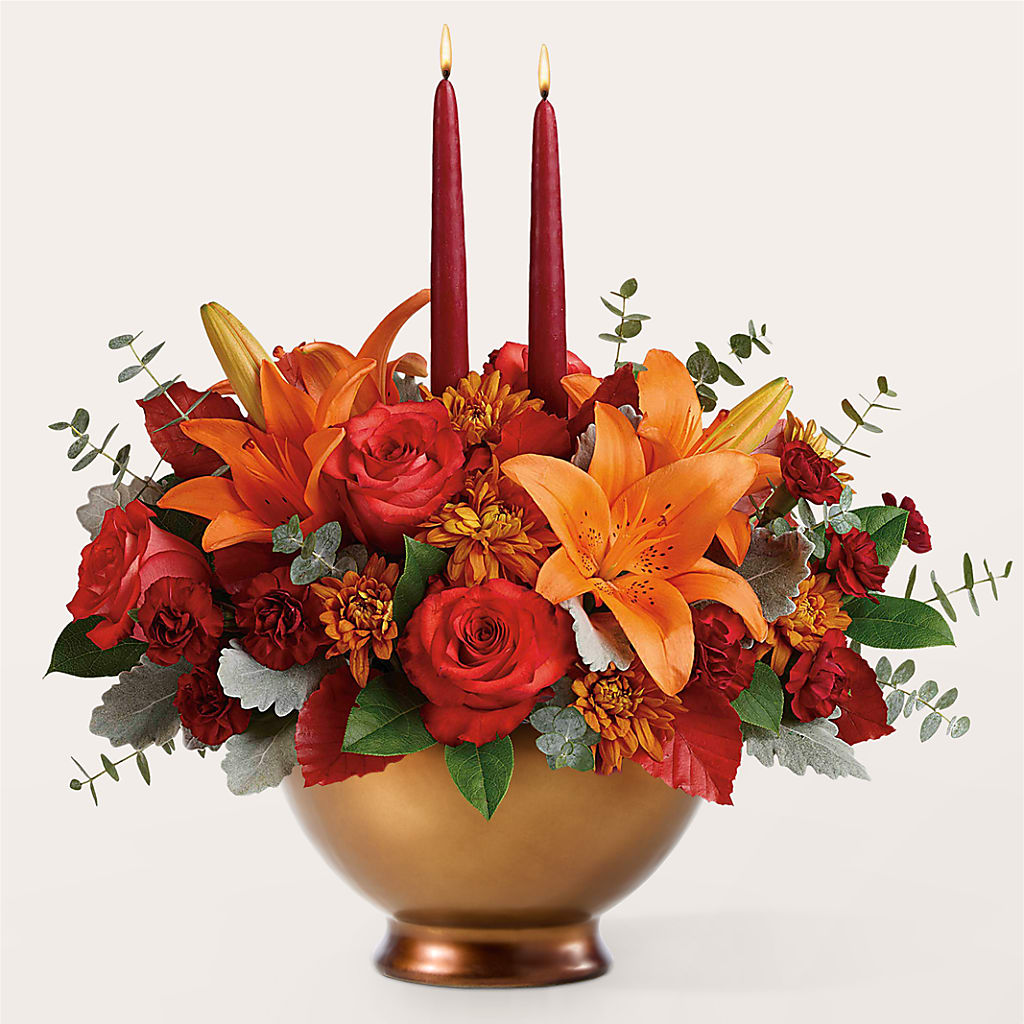 Fruits of Fall Centerpiece –  Hirzel Brothers Greenhouse, Toledo OH