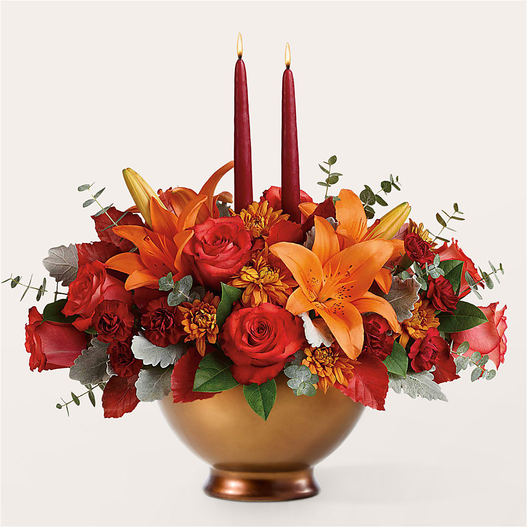 Fruits of Fall Centerpiece –  Hirzel Brothers Greenhouse, Toledo OH