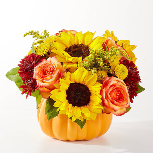 Golden Gourd Pumpkin Bouquet –  Hirzel Brothers Greenhouse, Toledo OH