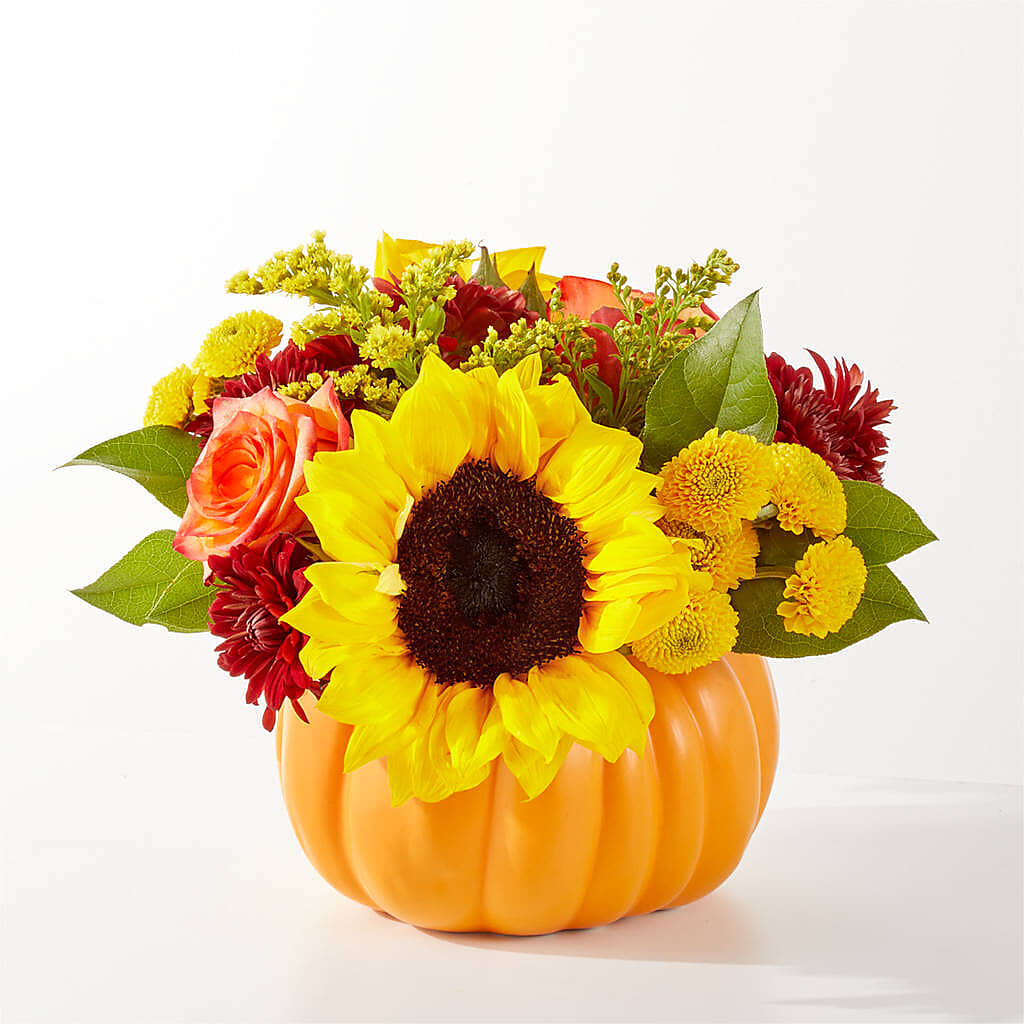 Golden Gourd Pumpkin Bouquet –  Hirzel Brothers Greenhouse, Toledo OH