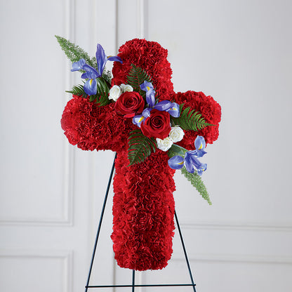 Faithful Hero Floral Cross –  Hirzel Brothers Greenhouse, Toledo OH