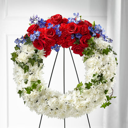 Patriotic Passion Wreath –  Hirzel Brothers Greenhouse, Toledo OH