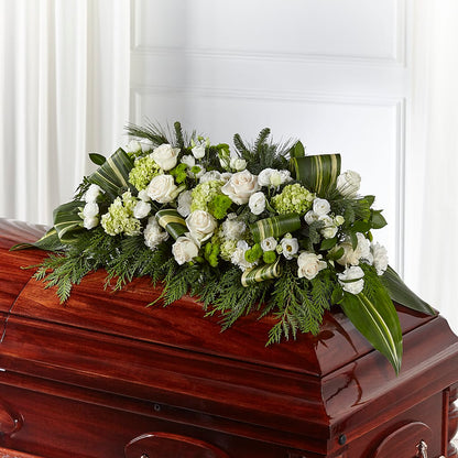 Hopeful Gesture Casket Spray –  Hirzel Brothers Greenhouse, Toledo OH