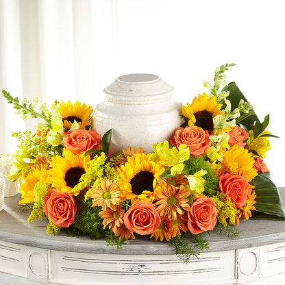 Faithful Sunflower Cremation Adornment –  Hirzel Brothers Greenhouse, Toledo OH