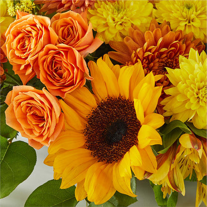 Autumn Harmony Centerpiece –  Hirzel Brothers Greenhouse, Toledo OH