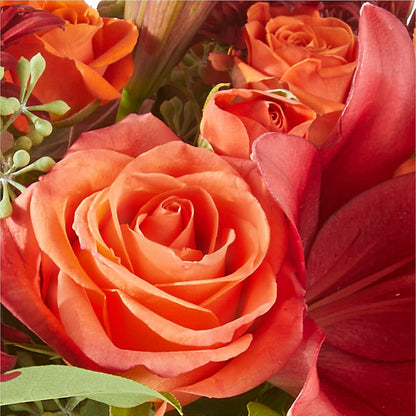 Crimson Leaves Bouquet –  Hirzel Brothers Greenhouse, Toledo OH