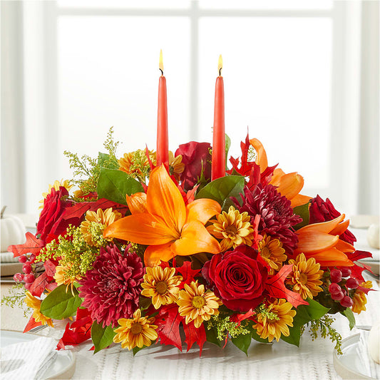 Autumn's Embrace Centerpiece –  Hirzel Brothers Greenhouse, Toledo OH