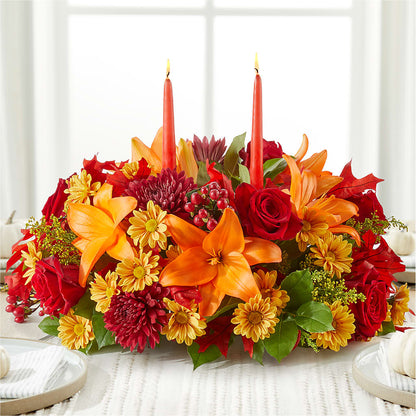 Autumn's Embrace Centerpiece –  Hirzel Brothers Greenhouse, Toledo OH