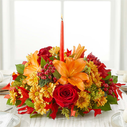Autumn's Embrace Centerpiece –  Hirzel Brothers Greenhouse, Toledo OH