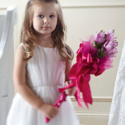 Sparkle Pink Flower Girl Bouquet –  Hirzel Brothers Greenhouse, Toledo OH