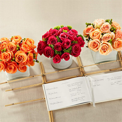 Dawn Rose Centerpiece –  Hirzel Brothers Greenhouse, Toledo OH