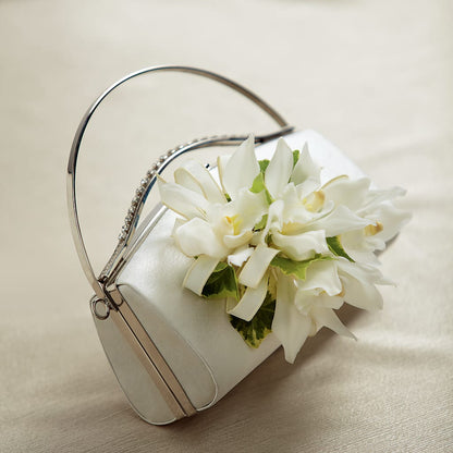 White Purse Decor –  Hirzel Brothers Greenhouse, Toledo OH